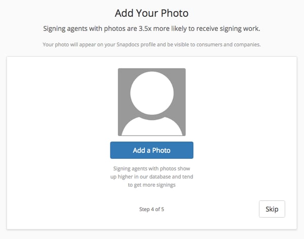 Complete your Notary Signing Agent profile - step 2