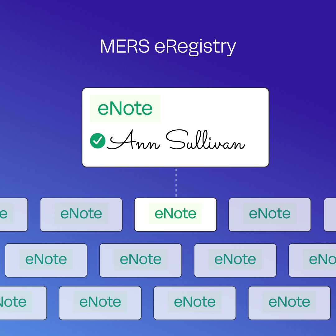 eNote is registered with MERS